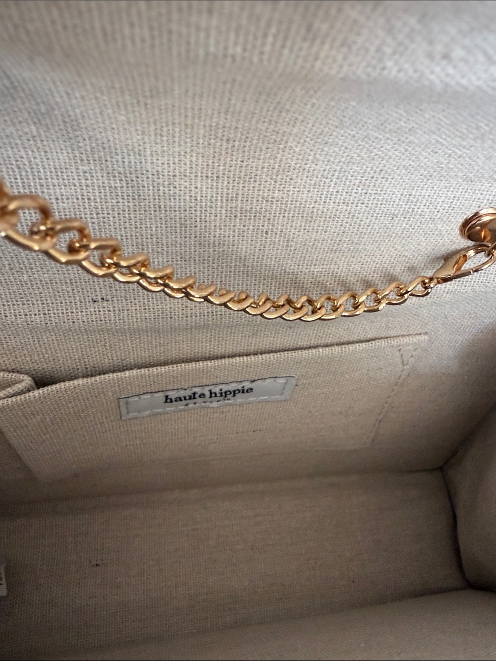 Haute Hippie Teal Woven Shoulder Bag with Bamboo Handle - Picture 2 of 2